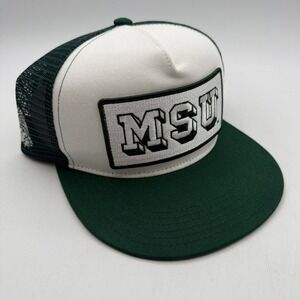 Homefield Michigan State MSU Trucker Hat Green White Snapback Mesh Cap NEW